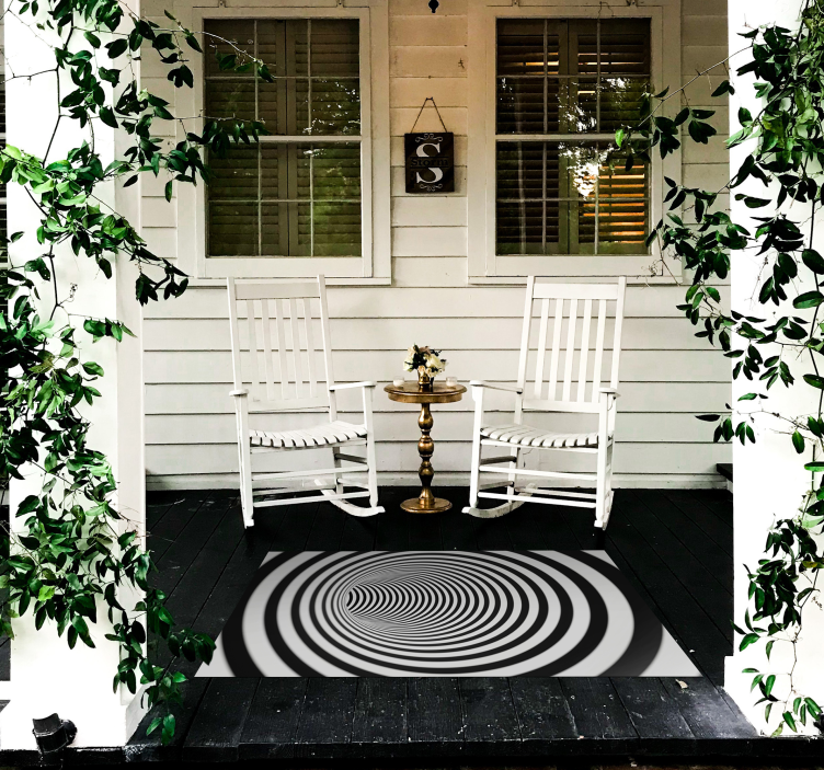 기하학적 효과 비닐 카펫 착시 소용돌이 - TenStickers