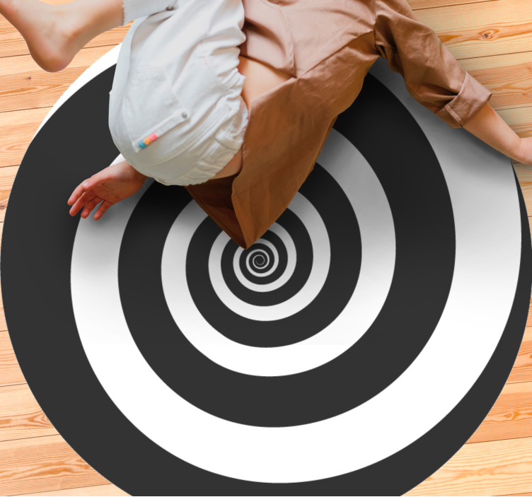 기하학적 효과 비닐 카펫 나선형 패턴 - TenStickers