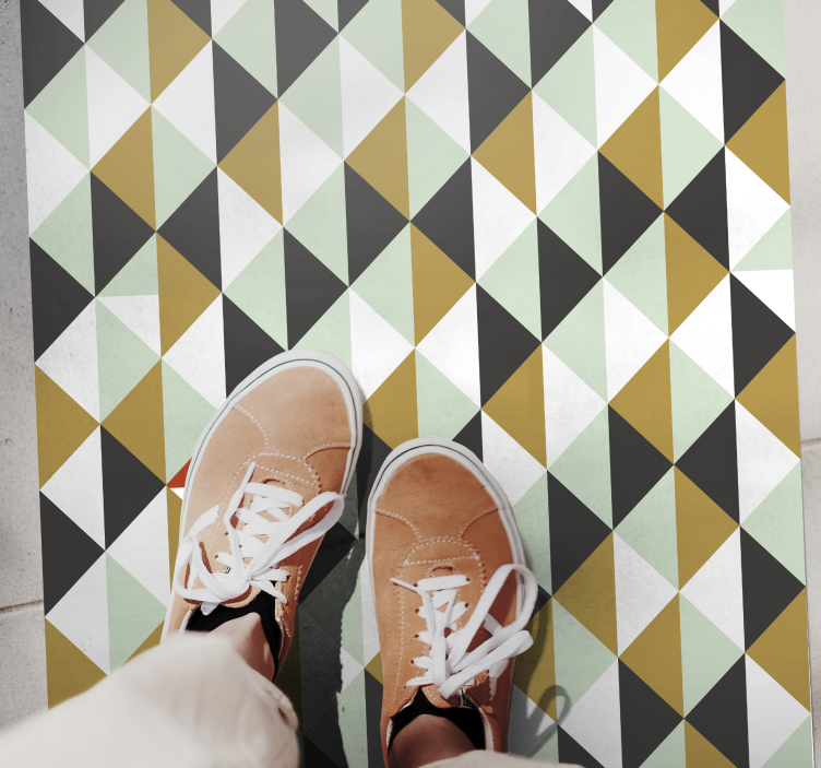 기하학적 효과 비닐 카펫 삼각형 모자이크 배열 - TenStickers