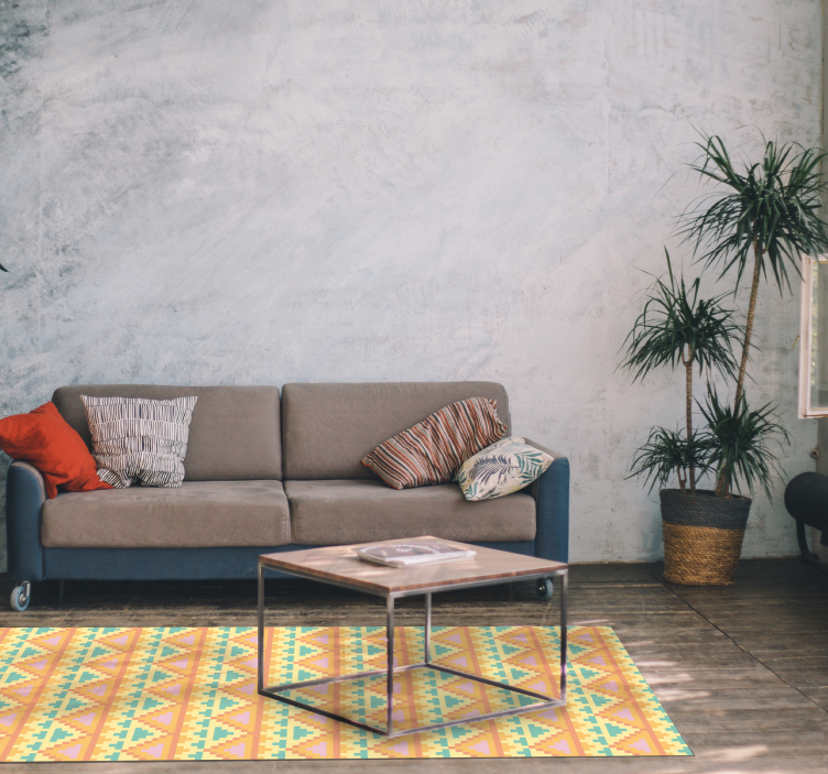 기하학적 효과 비닐 카펫 부족 무늬 장식 - TenStickers