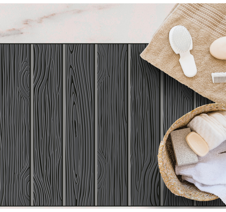 회색 널빤지 바닥 타일 비닐 카펫 - TenStickers