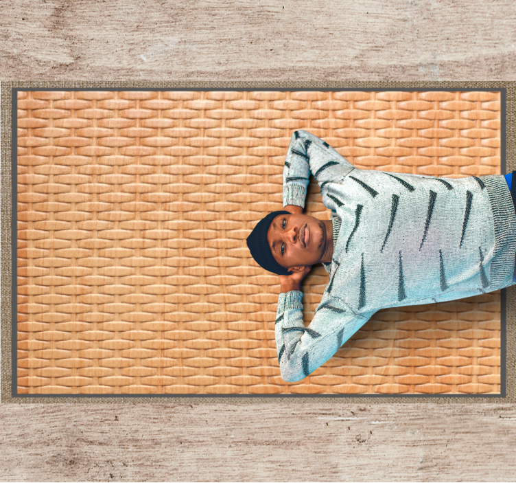 거실용 비닐 카펫 바구니 짜임 디자인 - TenStickers