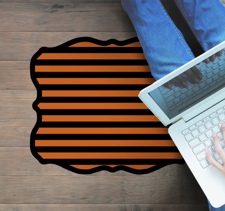 할로윈 비닐 카펫 할로윈 줄무늬 - TenStickers