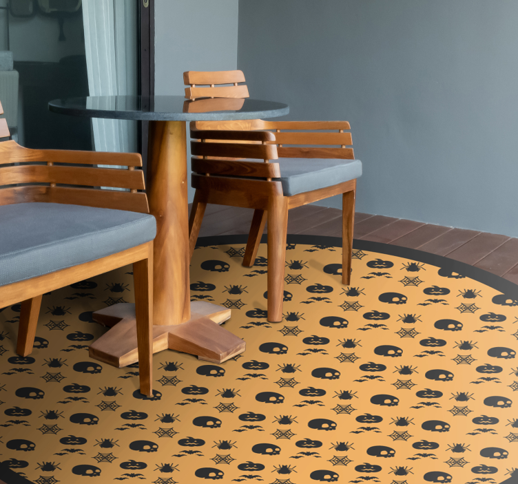 할로윈 비닐 카펫 으스스한 원형 패턴 - TenStickers