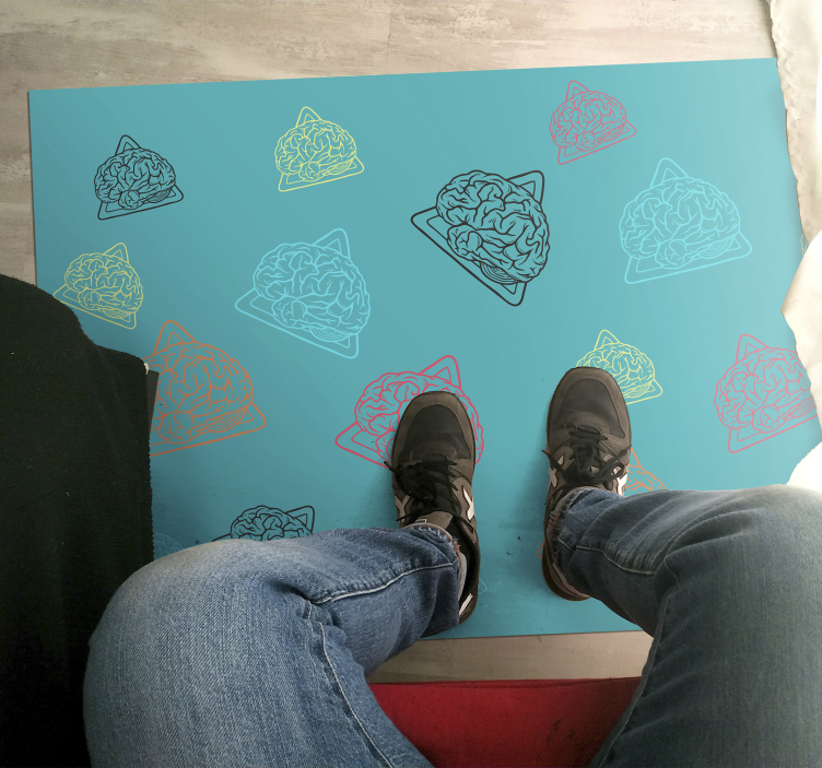 어린 이용 비닐 카펫 추상적인 뇌 패턴 - TenStickers