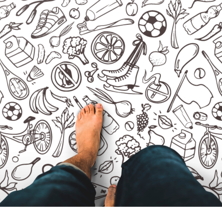 어린 이용 비닐 카펫 활동적인 라이프스타일 아이콘 - TenStickers