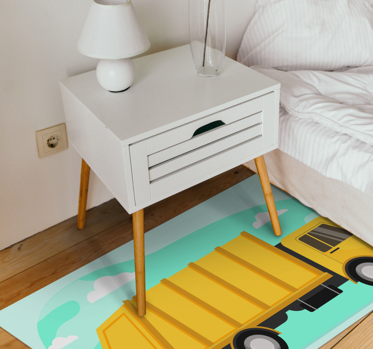 어린 이용 비닐 카펫 만화 덤프 트럭 - TenStickers