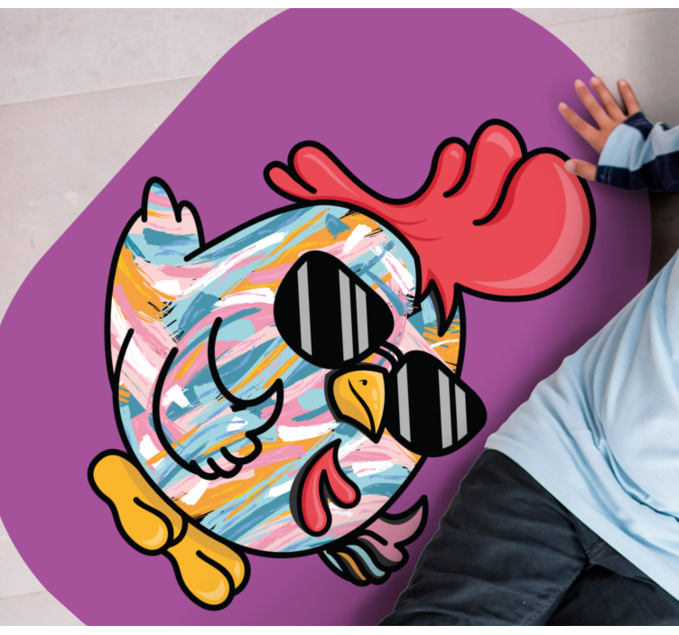 어린 이용 비닐 카펫 시크 치킨 캐릭터 - TenStickers