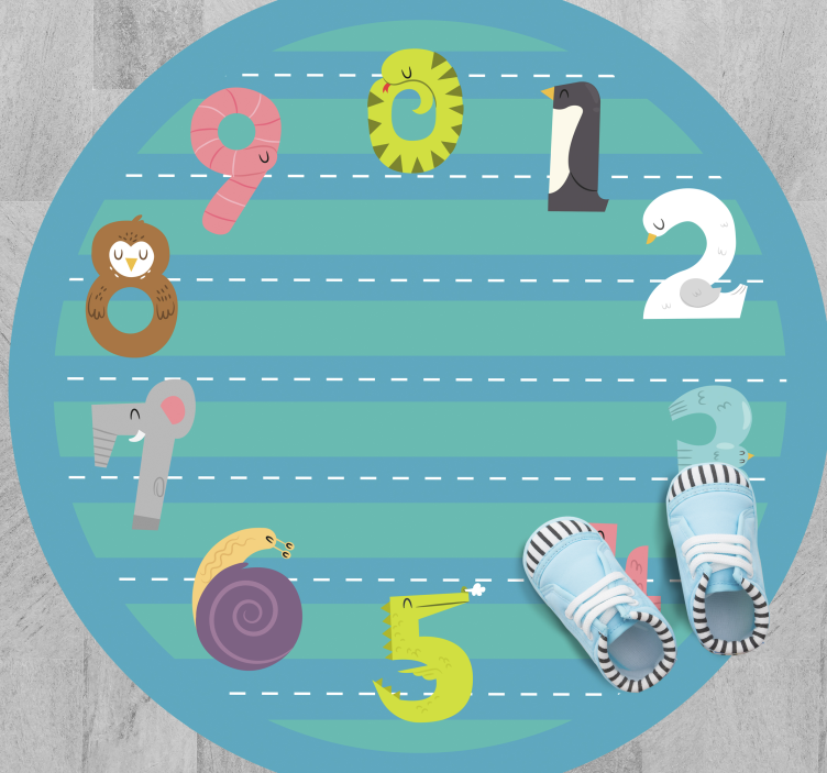 어린 이용 비닐 카펫 원형 경마장 - TenStickers