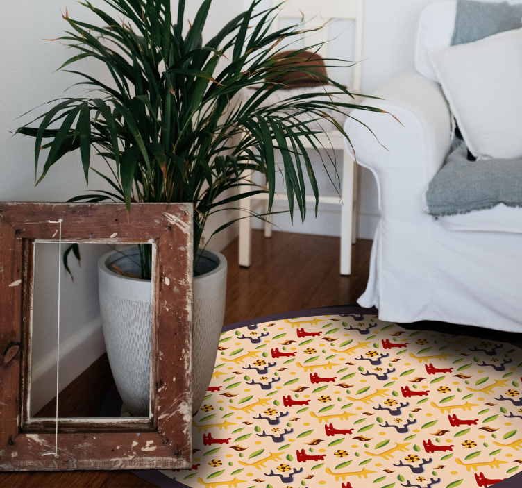 어린 이용 비닐 카펫 다채로운 숲 속 동물들 - TenStickers