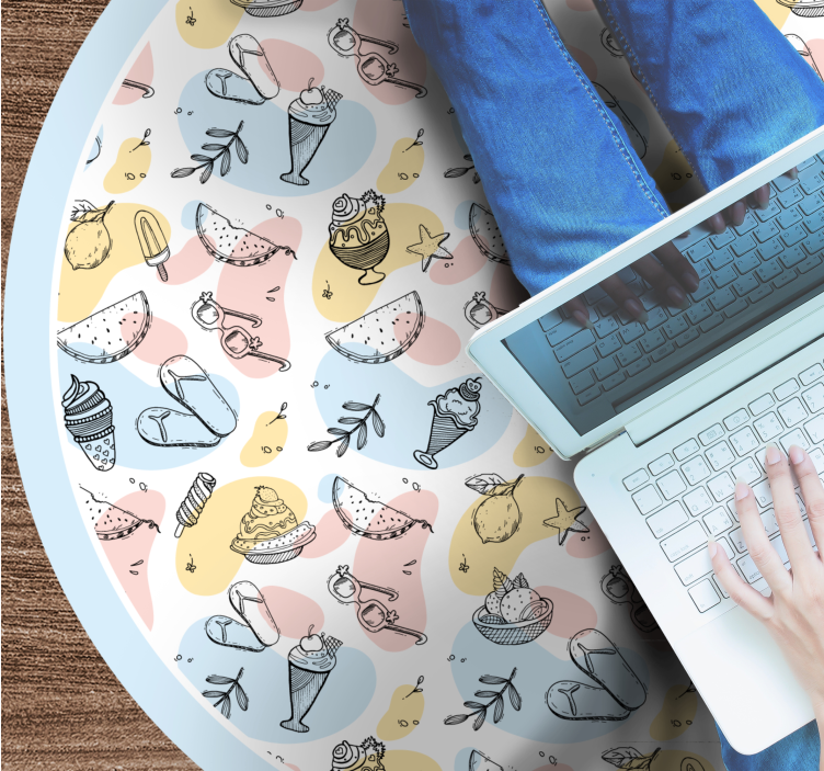 어린 이용 비닐 카펫 즐거운 간식 컬렉션 - TenStickers