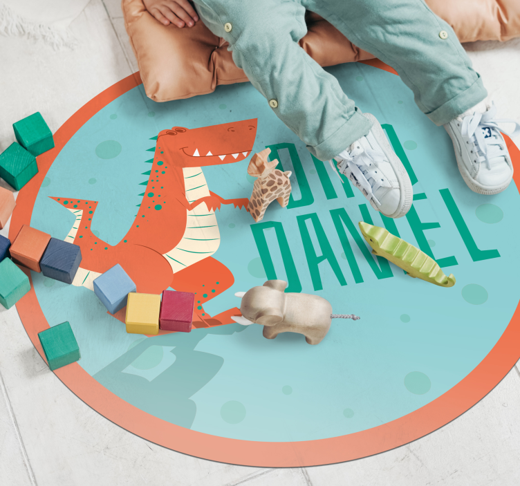 어린 이용 비닐 카펫 공룡 맞춤형 서클 - TenStickers