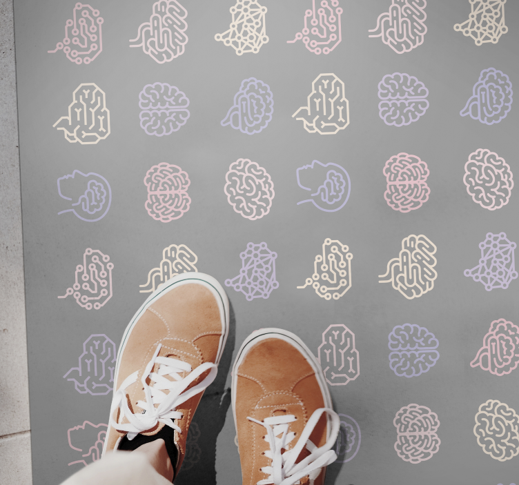 어린 이용 비닐 카펫 교육적 두뇌 패턴 - TenStickers