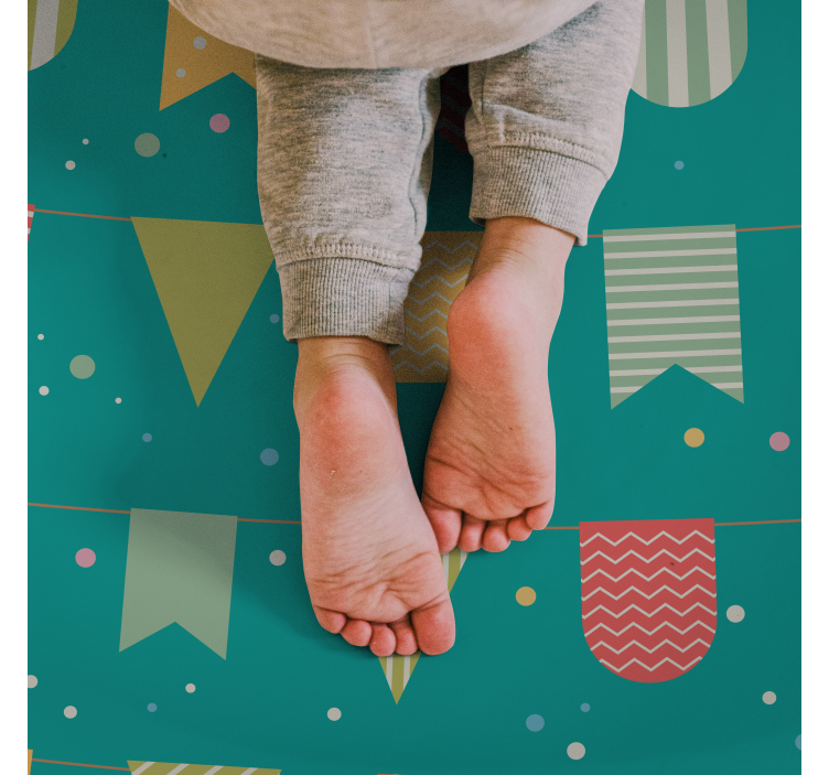 어린 이용 비닐 카펫 축제 깃발 - TenStickers