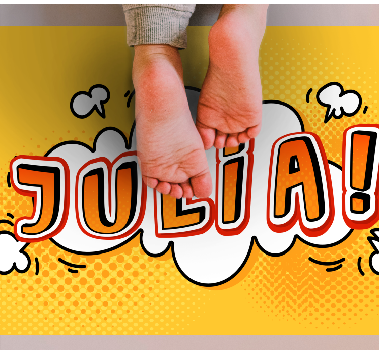 어린 이용 비닐 카펫 그래피티 이름 구름 - TenStickers