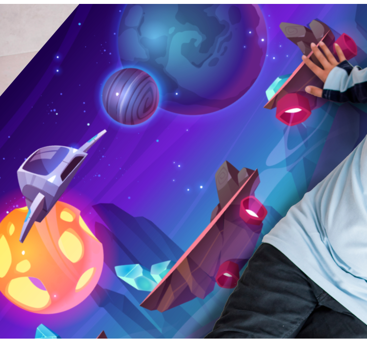 어린 이용 비닐 카펫 우주 탐험 모험 - TenStickers