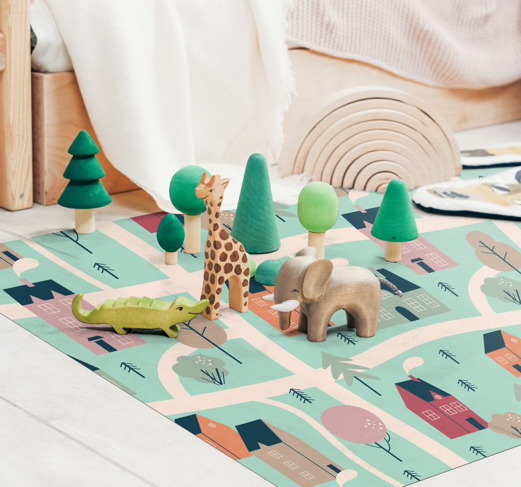 어린 이용 비닐 카펫 아이들 놀이마을 - TenStickers