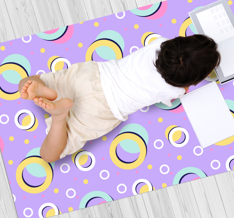 어린 이용 비닐 카펫 활기찬 원형 요소 - TenStickers