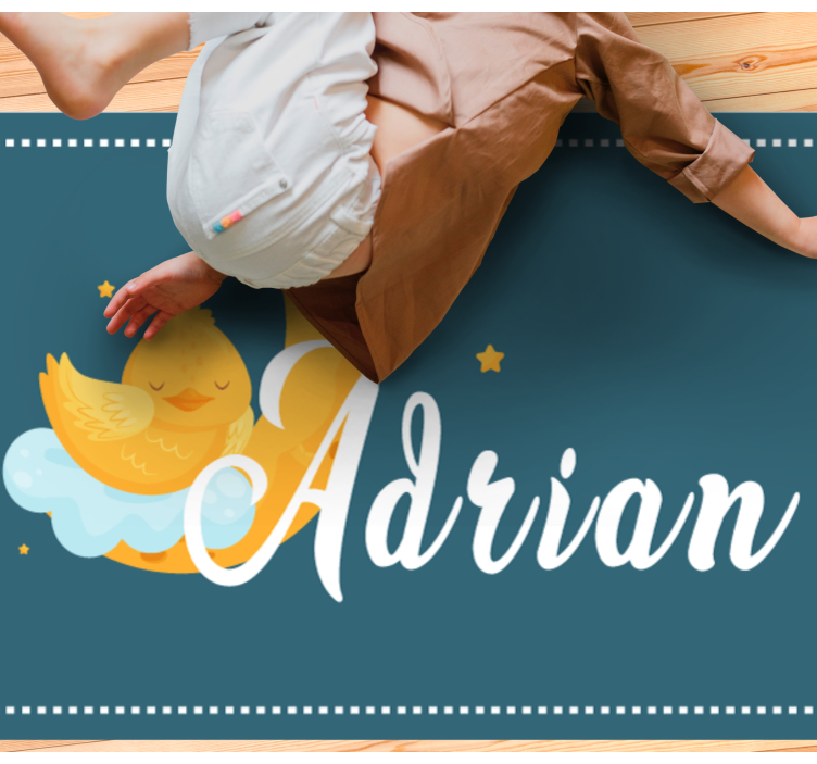 어린 이용 비닐 카펫 이름 있는 잠자는 오리 - TenStickers