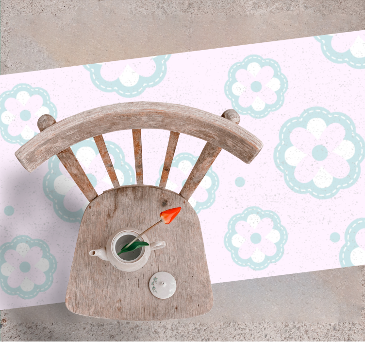 어린 이용 비닐 카펫 부드러운 꽃무늬 - TenStickers