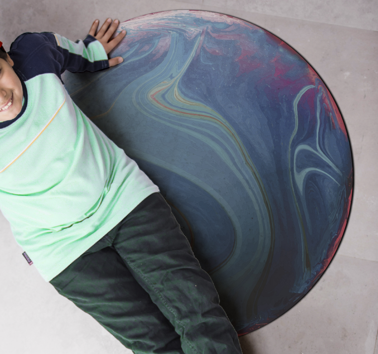 어린 이용 비닐 카펫 소용돌이 치는 대리석 - TenStickers