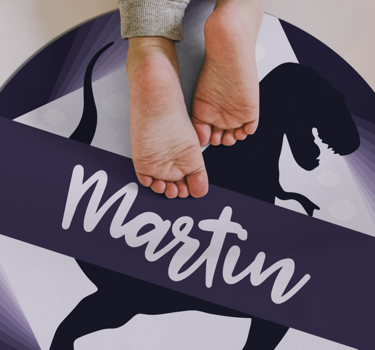 어린 이용 비닐 카펫 이름이 있는 벨로시랩터 - TenStickers