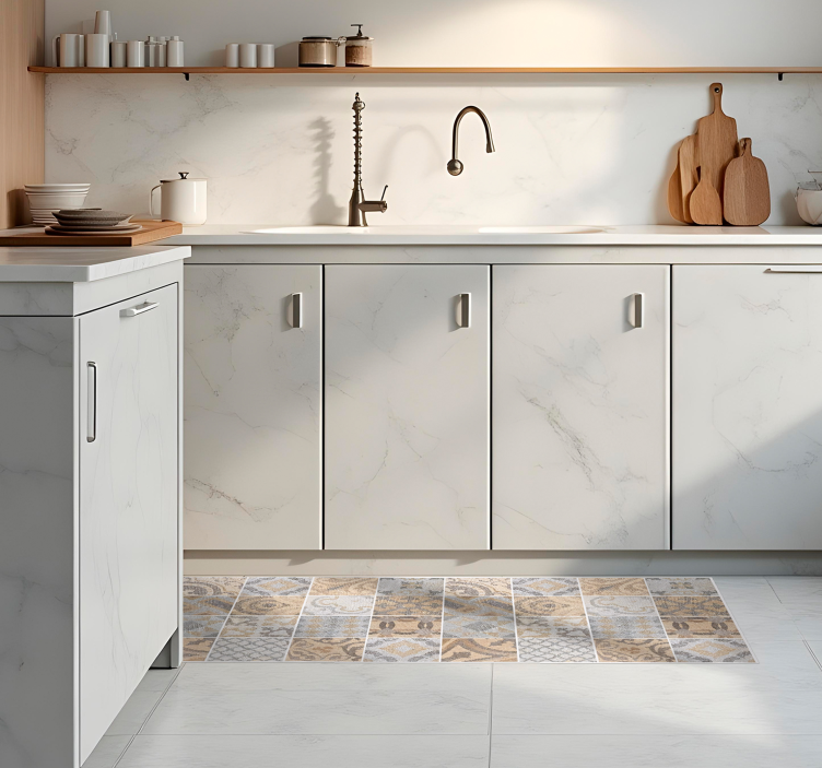 비닐 주방 카펫 시멘트 arancioni - TenStickers