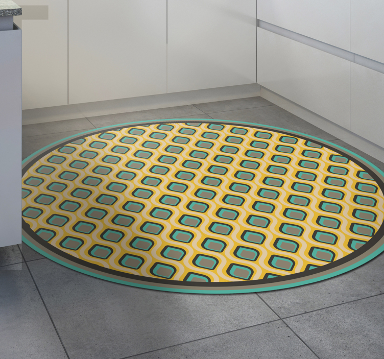 비닐 주방 카펫 모던 미드 센추리 패턴 - TenStickers