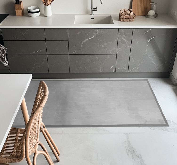 비닐 주방 카펫 매끄러운 회색 - TenStickers