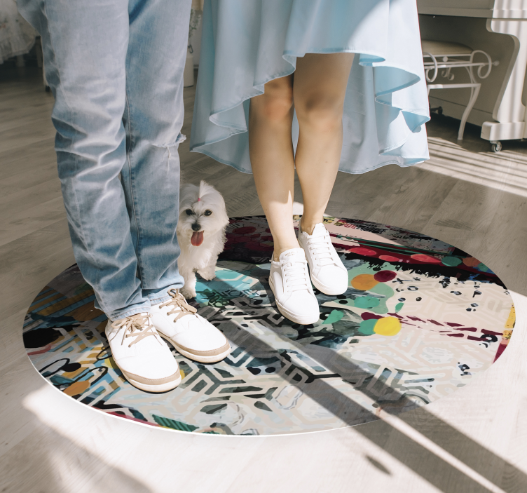 거실용 비닐 깔개 추상 스플래시 모티브 - TenStickers