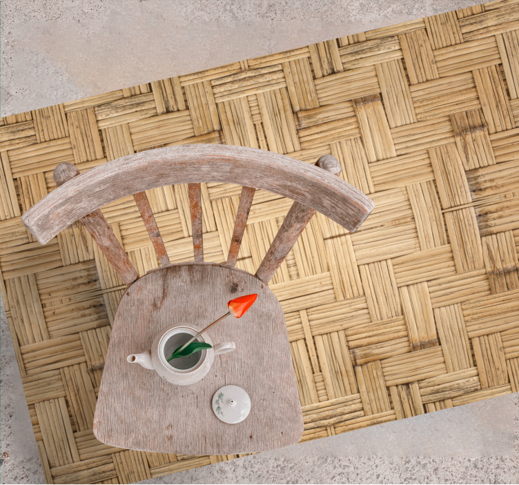 거실용 비닐 깔개 대나무 엮음 스타일 - TenStickers