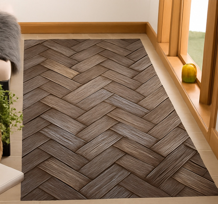 거실용 비닐 깔개 나무 모양 브레이드 디자인 - TenStickers