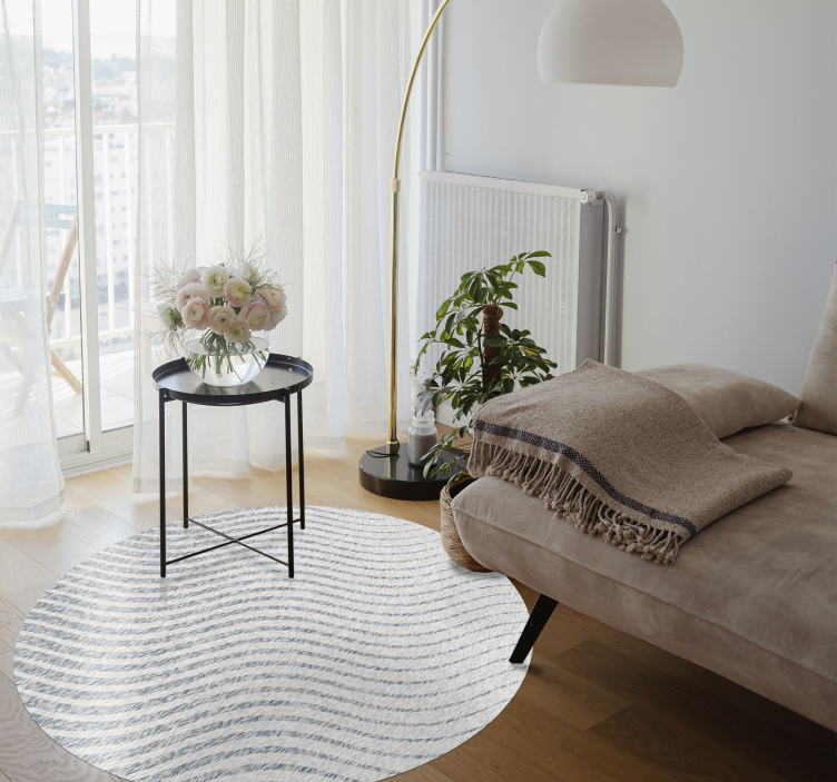 거실용 비닐 깔개 부드러운 파도 패턴 - TenStickers