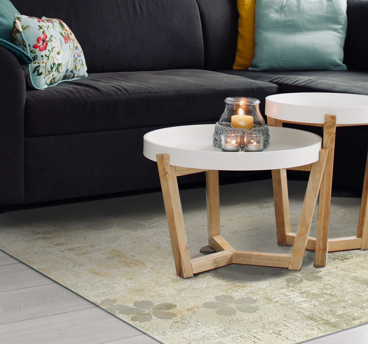 거실용 비닐 깔개 섬세한 꽃의 우아함 - TenStickers