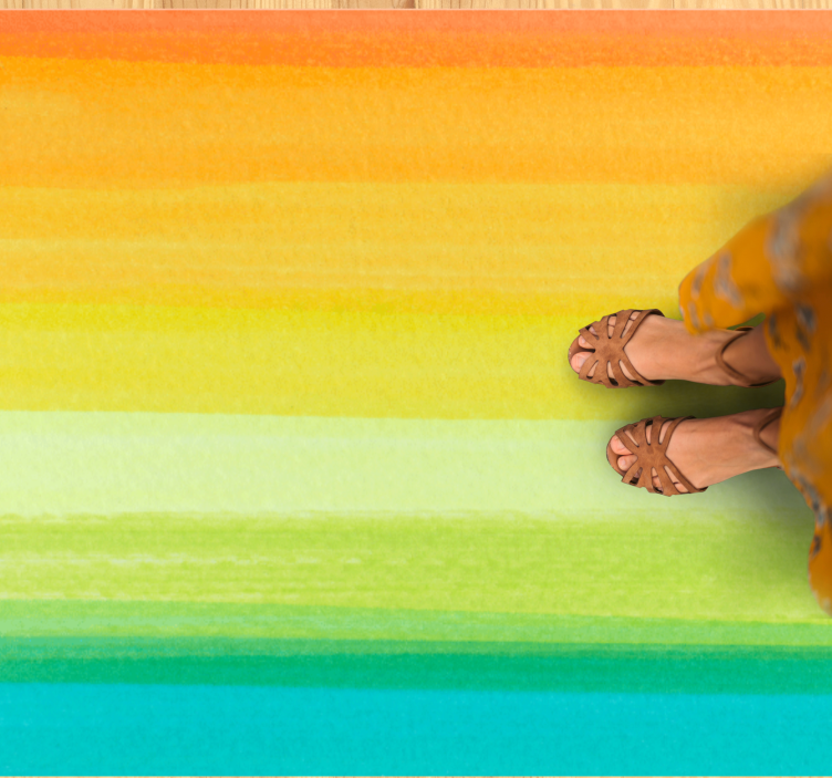 거실용 비닐 깔개 생생한 그라데이션 라인 - TenStickers