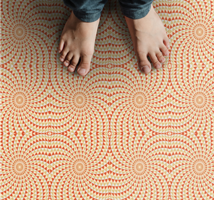 만다라 비닐 카펫 만다라 패턴 디테일 - TenStickers