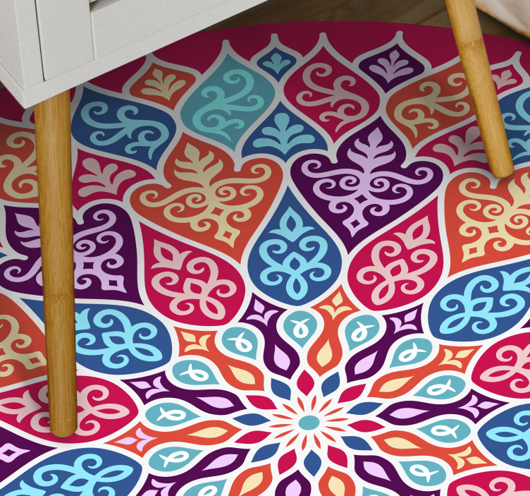 만다라 비닐 카펫 다채로운 만다라 모티브 - TenStickers