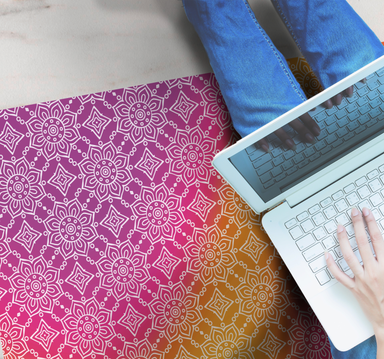 만다라 비닐 카펫 우아한 그라데이션 - TenStickers