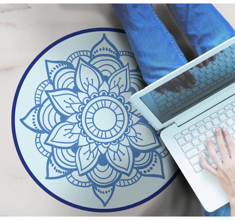 만다라 비닐 카펫 정교한 꽃무늬 - TenStickers