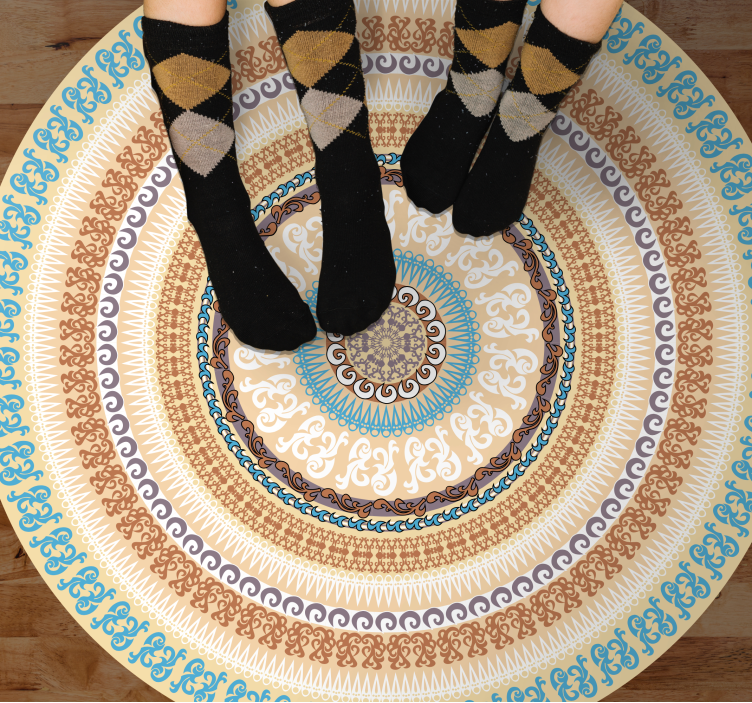 만다라 비닐 카펫 만다라 원형 패턴 - TenStickers