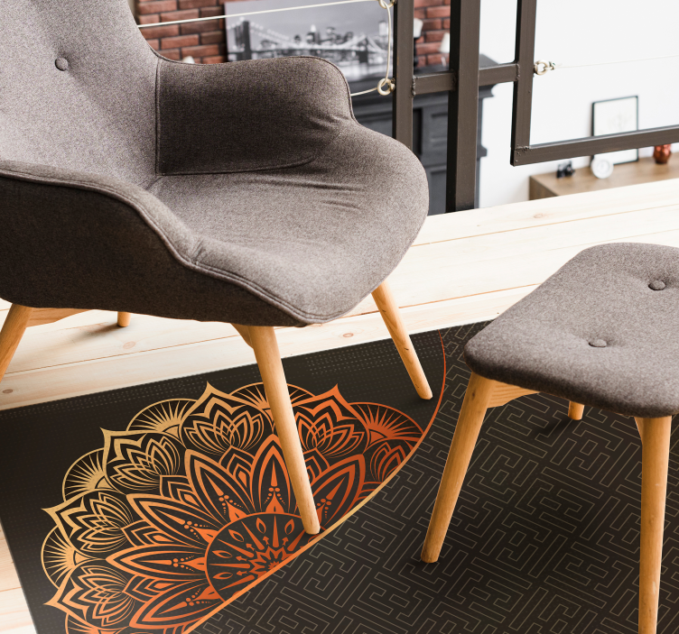 만다라 비닐 카펫 만다라 코너 디자인 - TenStickers