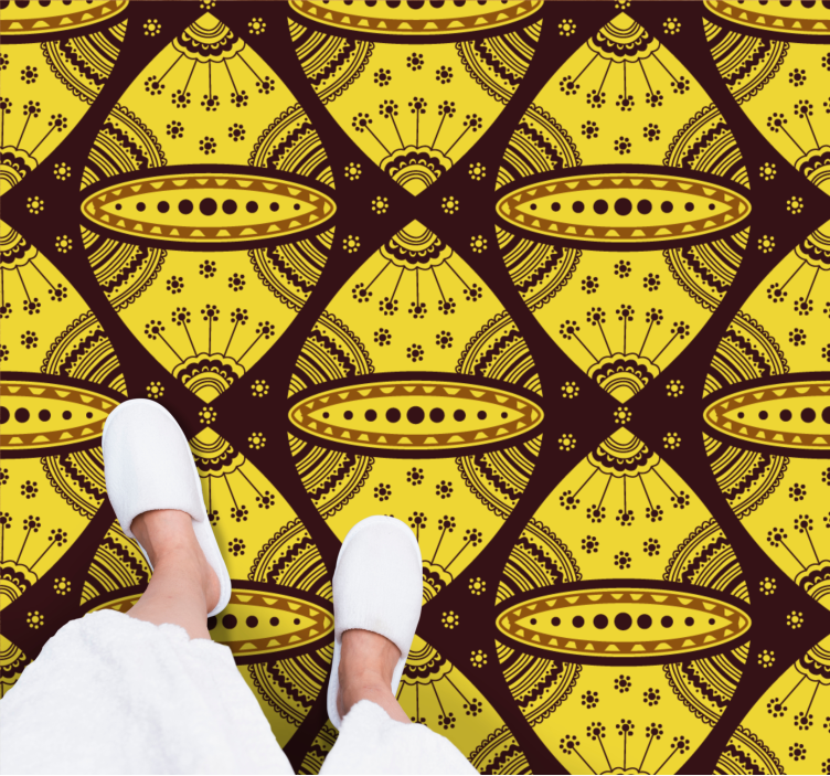 만다라 비닐 카펫 만다라에서 영감을 받은 대칭 - TenStickers