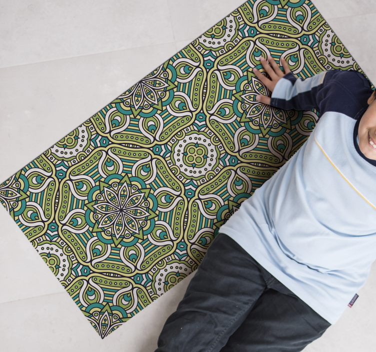 만다라 비닐 카펫 만다라 무늬 - TenStickers