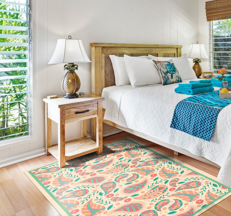 만다라 비닐 카펫 페이즐리 패턴 퓨전 - TenStickers