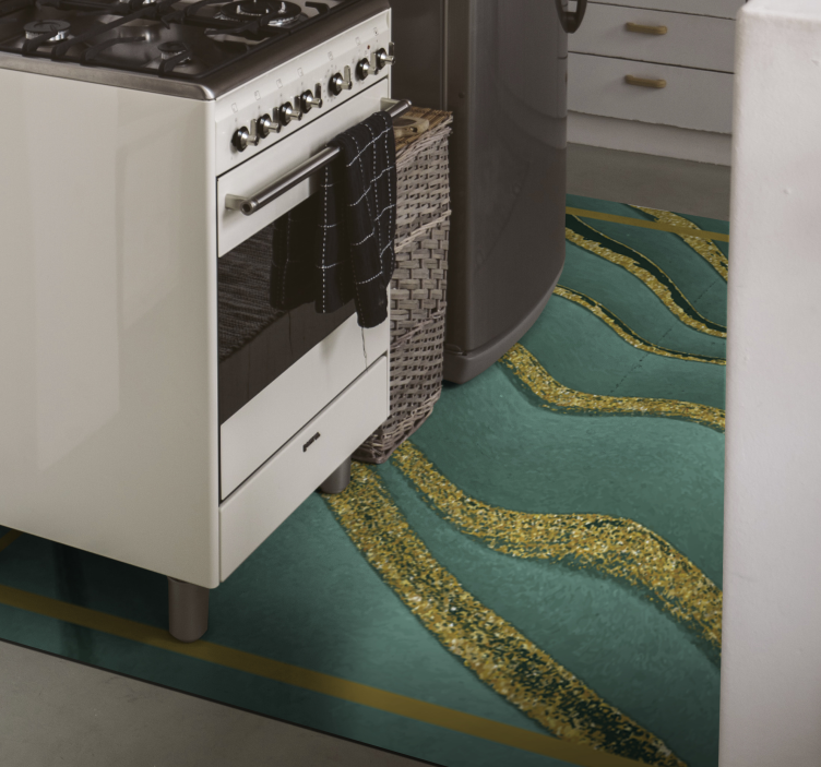 대리석 비닐 러그 추상 물결 패턴 - TenStickers