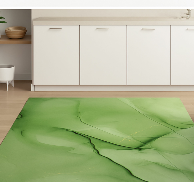 대리석 비닐 러그 에메랄드 효과 모티브 - TenStickers