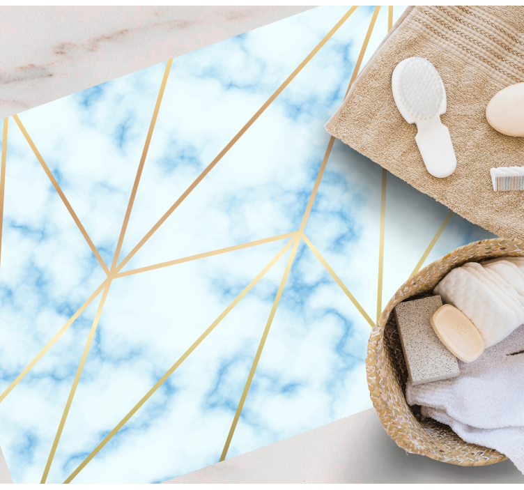 대리석 비닐 러그 스타일리시한 기하학적 패턴 - TenStickers