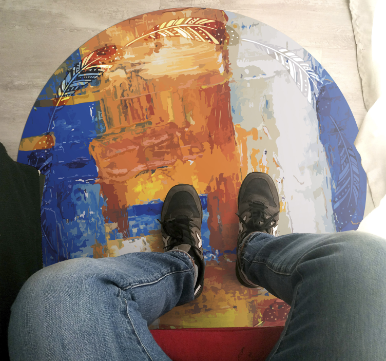 미니멀리스트 효과 비닐 카펫 추상 색상 융합 - TenStickers