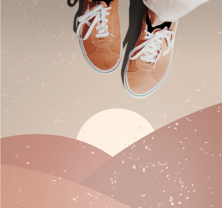 미니멀리스트 효과 비닐 카펫 추상적인 풍경 - TenStickers