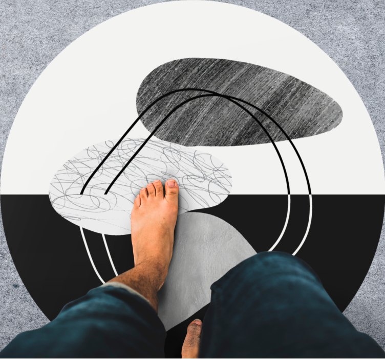 미니멀리스트 효과 비닐 카펫 추상 형태 아트워크 - TenStickers